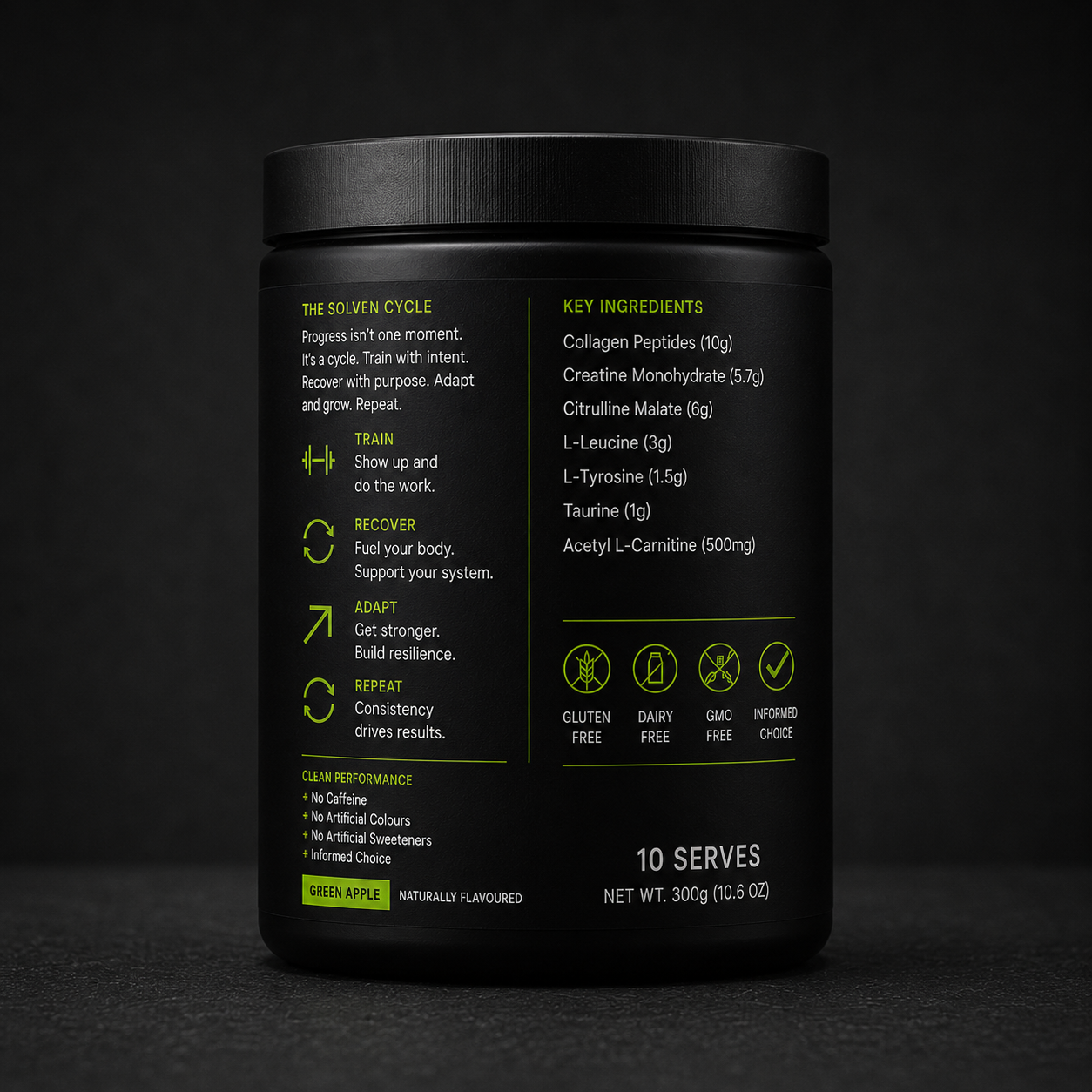 Solven Performance + Recovery Formula | Green Apple